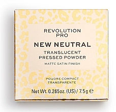 Düfte, Parfümerie und Kosmetik Transparenter Gesichtspuder - Revolution Pro New Neutral Translucent Pressed Powder