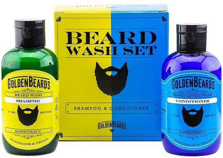 Haarpflegeset - Golden Beards Beard Wash Set (Shampoo 100ml + Conditioner 100ml) — Bild N2