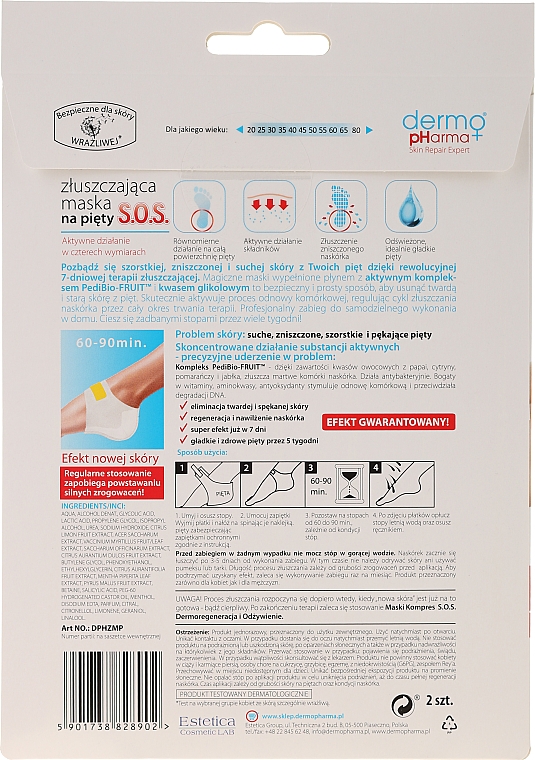 Enzymatische und erneuernde Peelingmaske für die Fersen - Dermo Pharma Skin Repair Expert — Bild N2