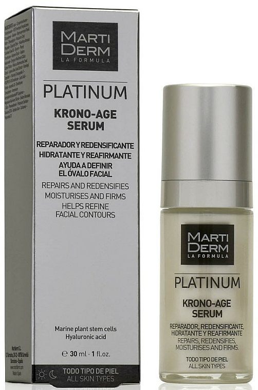 Feuchtigkeitsspendendes, straffendes und regenerierendes Anti-Aging Gesichtsserum für reife Haut - MartiDerm Platinum Krono-Age Serum — Bild N1
