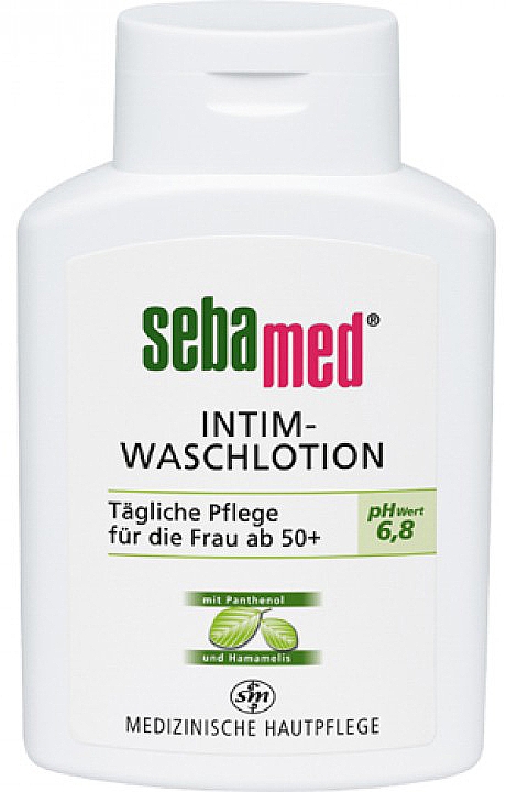 Waschlotion für die Intimhygiene mit Panthenol und Hamamelis - Sebamed Sensitive Skin Intimate Washing Lotion pH 6.8 — Bild N1