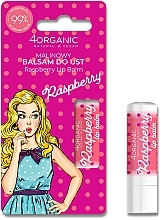 Lippenbalsam Himbeere - 4Organic Pin-up Girl Raspberry Lip Balm — Bild N1