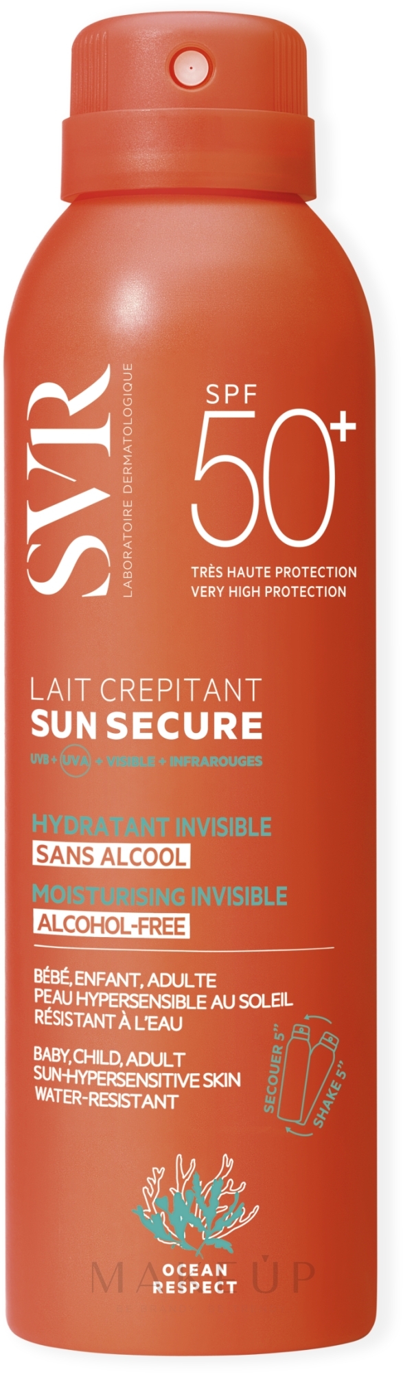 Sonnenschutzmilch - SVR Sun Secure Crackling Milk SPF50+ — Bild 200 ml