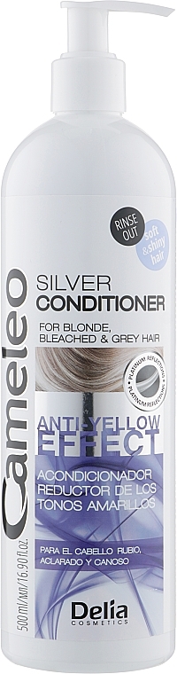 Haarspülung "Silver" für blonde, gebleichte und graue Haare - Delia Cosmetics Cameleo Silver Conditioner — Foto N6