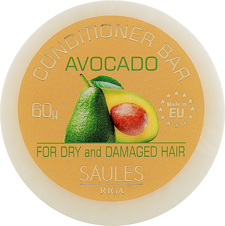 Fester Conditioner für trockenes und geschädigtes Haar mit Avocado - Saules Fabrika — Bild N1