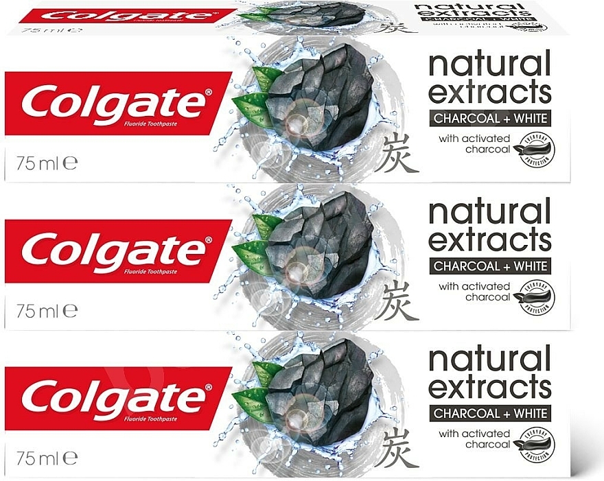Aufhellende Zahnpasta mit Aktivkohle - Colgate Natural Extracts Charcoal + White — Bild N1