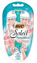 Düfte, Parfümerie und Kosmetik Einwegrasierer 3 St. - Bic Miss Soleil 3 Sensitive Aqua Colors