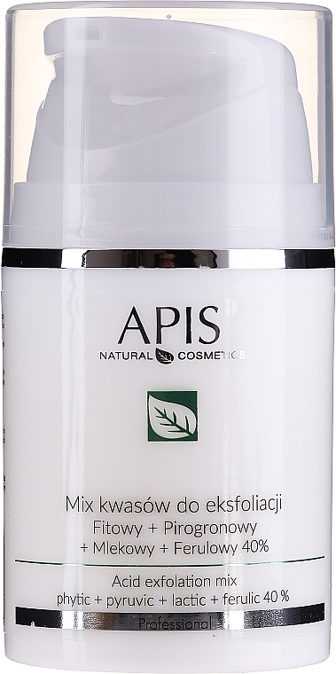 Professionelle Peeling-Säuremischung für das Gesicht - APIS Professional Fit + Pirpgron + Milk + Ferulic 40% — Bild N1