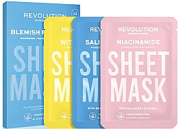 Gesichtspflegeset - Revolution Skincare Blemish Prone Skin Biodegradable Sheet Mask (Gesichtsmaske 3 St.) — Bild N2
