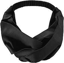 Haarband aus Naturseide schwarz Twist - MAKEUP Hairband Twist Black — Bild N2