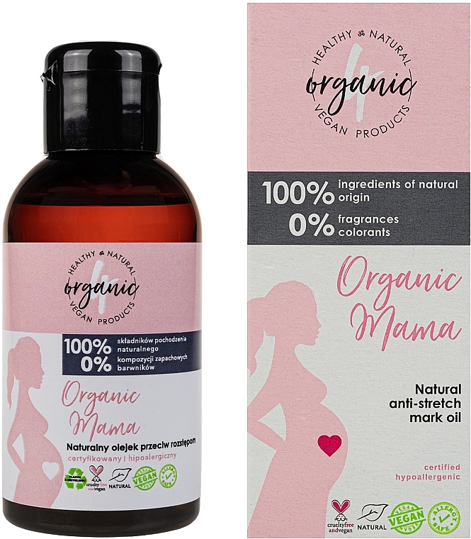 Natürliches Körperöl gegen Dehnungsstreifen - 4Organic Organic Mama Natural Anti-Stretch Mark Oil — Bild N1