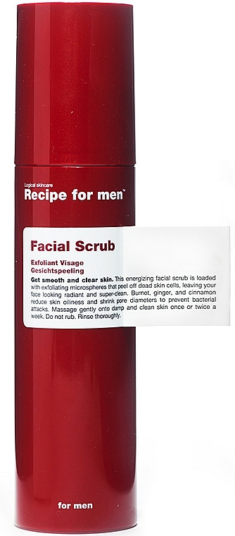 Glättendes und energiespendendes Gesichtspeeling für Männer - Recipe For Men Facial Scrub — Bild N1