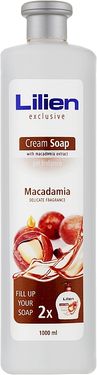 Cremige Flüssigseife mit Macadamia-Extrakt (Nachfüller) - Lilien Macadamia Cream Soap — Bild N1