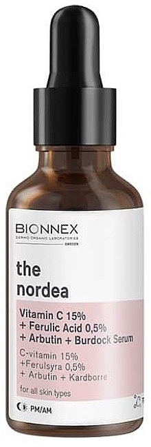 Gesichtsserum - Bionnex The Nordea Vitamin C 15% + Ferulic Acid 0.5% + Arbutin + Burdock Serum — Bild N1