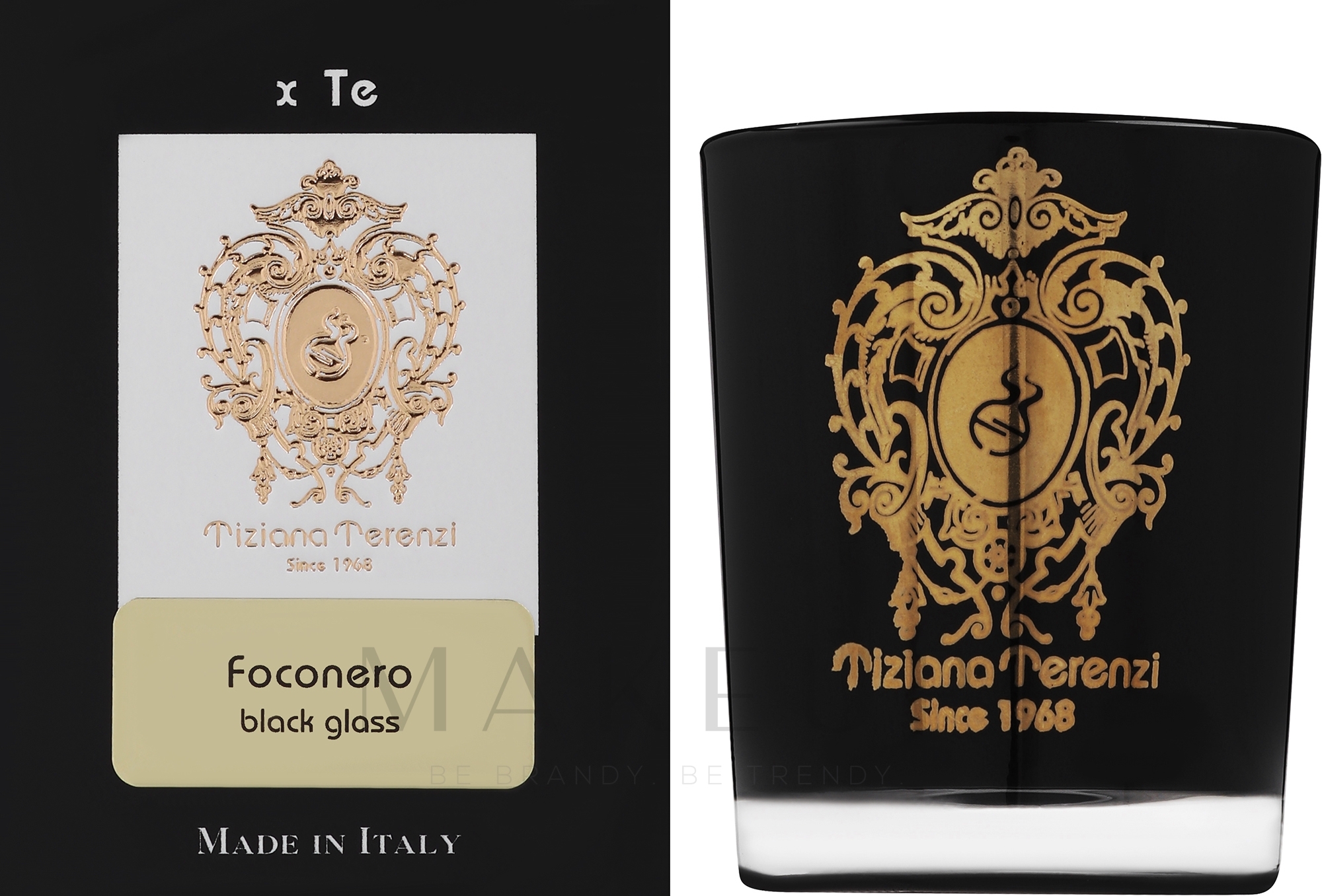 Tiziana Terenzi Foconero Scented Candle Black Glass - Duftkerze im Schwarzglas — Bild 35 g