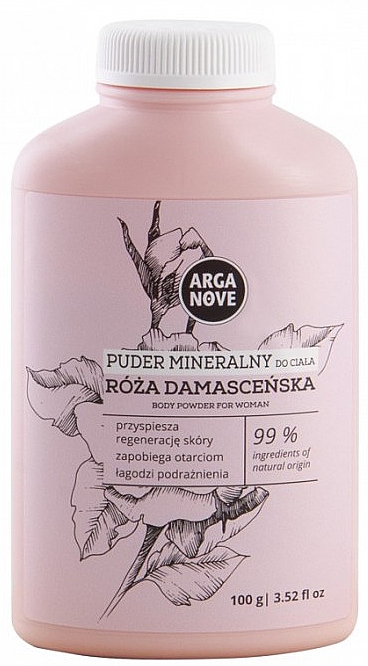 Mineralpuder für den Körper mit Damaszener Rose - Arganove — Bild N1