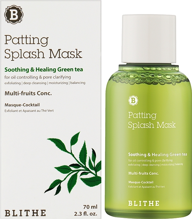 Gesichtsmaske mit Milchsäure und Extrakten aus grünem Tee - Blithe Patting Splash Mask Soothing Green Tea — Bild N2