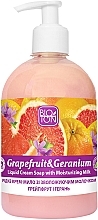 Flüssige Cremeseife mit Grapefruit und Geranie - Bioton Cosmetics Active Fruits Grapefruit & Geranium Soap — Bild N1