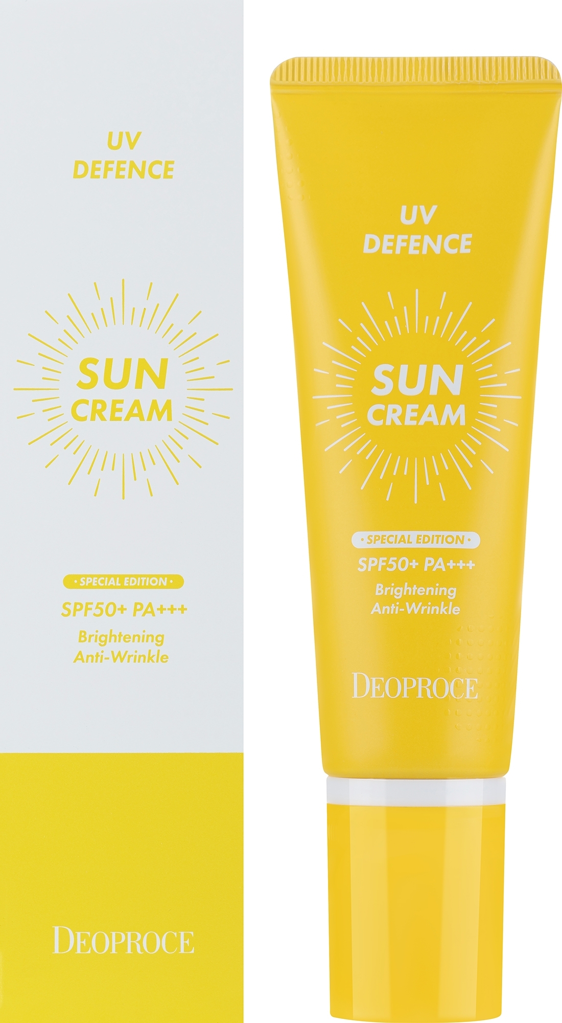 Sonnencreme für das Gesicht - Deoproce Uv Deffence Sun Cream Spf50+ Pa+++  — Bild 50 g