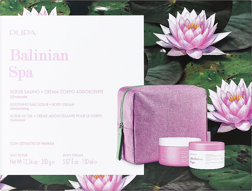 Körperpflegeset - Pupa Balinian Spa Kit 3 (Körperpeeling 350g + Körpercreme 150ml + Kosmetiktasche) — Bild N1
