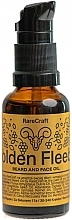 Regenerierendes Öl für Gesicht und Bart mit Baobab und süßen Mandeln - RareCraft Beard Oil Golden Fleece — Bild N2