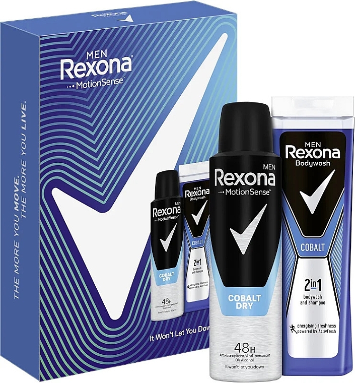 Duftset für Männer - Rexona Men Cobalt (Deodorant 150ml + Duschgel 250ml) — Bild N1