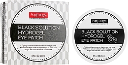 Düfte, Parfümerie und Kosmetik Pflegende und glättende Hydrogel-Augenpatches mit Perlenpulver - Purederm Black Solution Hydrogel Eye Patch