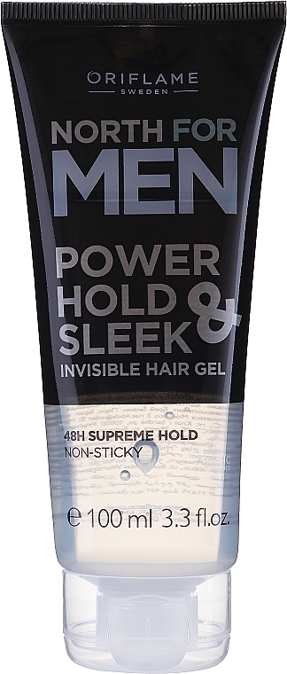 Haarstyling-Gel Power Hold & Sleek - Oriflame North For Men Power Hold & Sleek Invisible Hair Gel — Bild N1