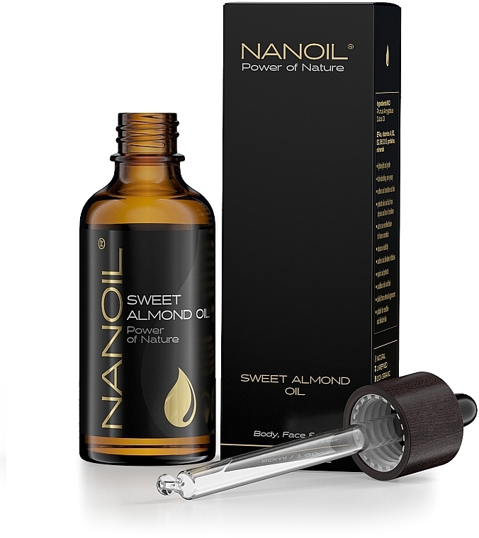 Mandelöl für Gesicht, Haar und Körper - Nanoil Body Face and Hair Sweet Almond Oil — Foto N4