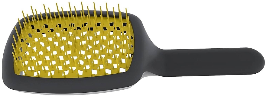 Haarbürste matt schwarz-gelb - Janeke CurvyM Extreme Volume Brush — Bild N1