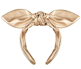 Düfte, Parfümerie und Kosmetik Haarreif gold Chic Bow - MAKEUP Hair Hoop Band Leather Gold