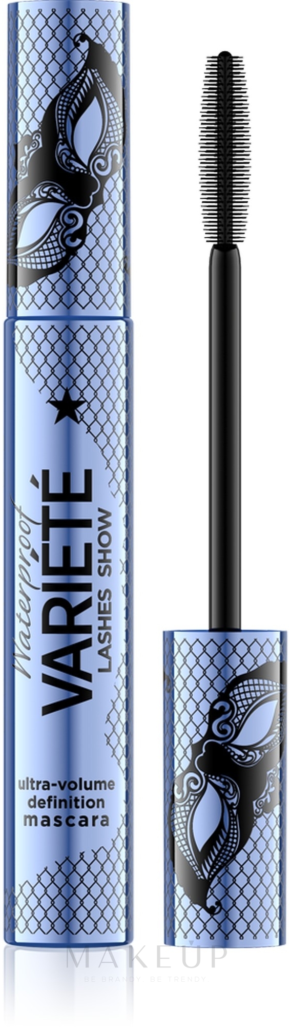 Wasserfeste Wimperntusche - Eveline Cosmetics Variete Lashes Show Ultra-Volume Definition Mascara — Bild Black