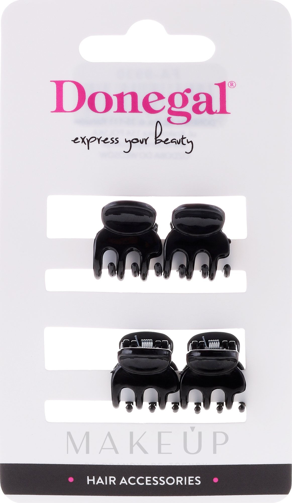 Haarskrebs FA-9930, mini, schwarz, 4 St. - Donegal Hair Clip — Foto 4 St.