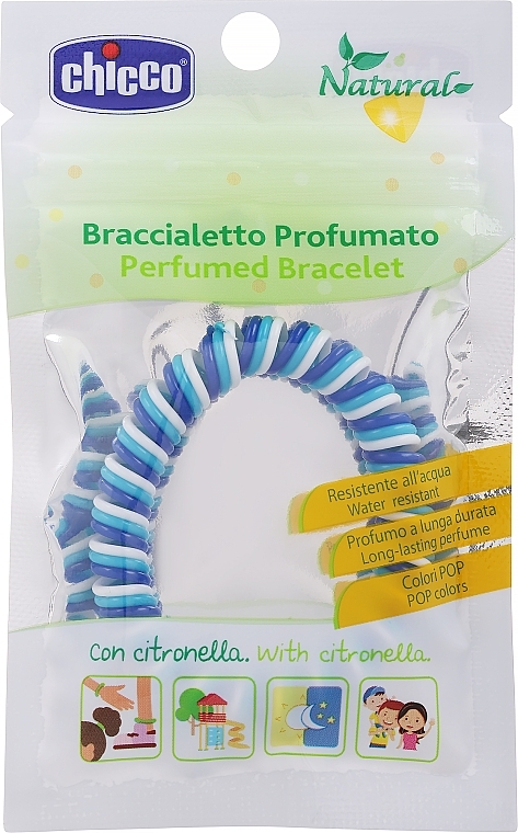 Chicco Perfumed Bracelet  - Mückenschutzarmband mit Duft blau-blau-weiß — Bild N1