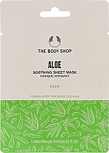 Vegane beruhigende Tuchmaske für das Gesicht mit Aloe - The Body Shop Aloe Soothing Sheet Mask  — Bild N1
