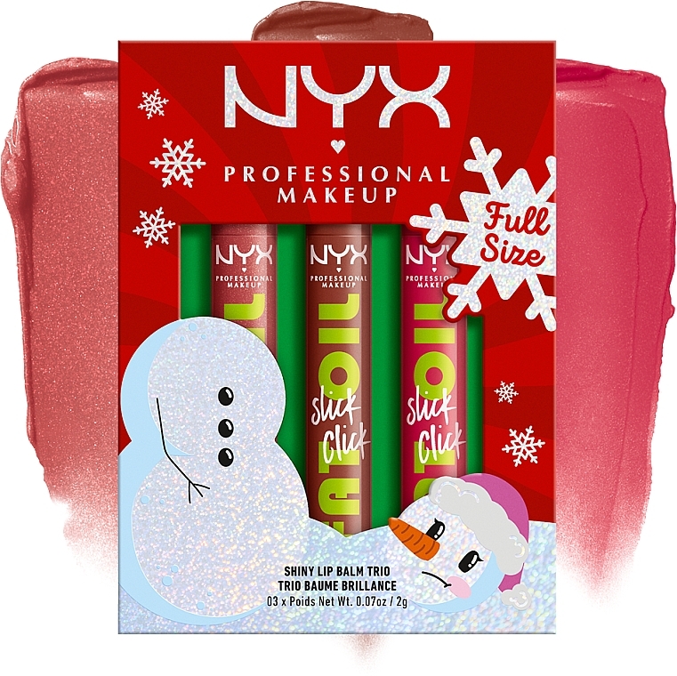 NYX Professional Makeup Fat Oil Slick Click Shiny Lip Balm Trio (3 x Lippenbalsam/2g) - Lippen-Make-up-Set  — Bild N3