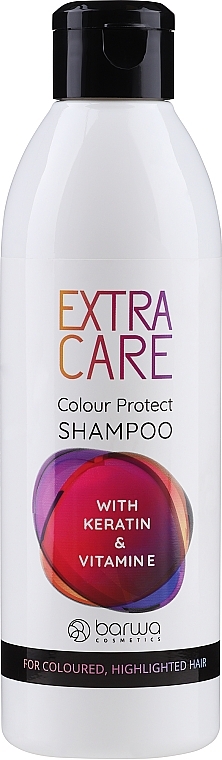 Farbschutzshampoo für coloriertes und gesträhntes Haar mit Keratin und Vitamin E - Barwa Extra Care Color Protective Shampoo — Bild N1