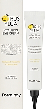 Erfrischende Augencreme mit Yuzu-Extrakt - FarmStay Citrus Yuja Vitalizing Eye Cream — Bild N2