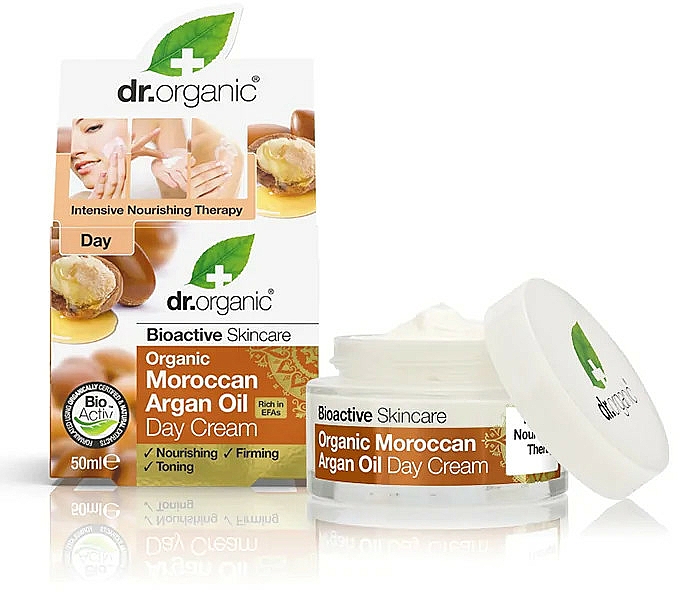 Pflegende Tagescreme mit marokkanischem Arganöl - Dr. Organic Bioactive Skincare Organic Moroccan Argan Oil Day Cream — Bild N2
