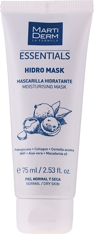 Feuchtigkeitsspendende Gesichtsmaske für normale und trockene Haut - MartiDerm Essentials Hidro Mask — Bild N1