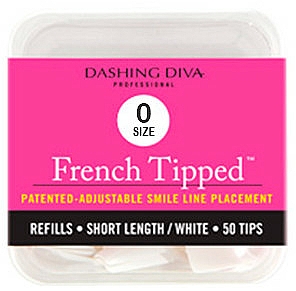 French Nagel-Tips - Dashing Diva French Tipped Short White 50 Tips Size 0 — Bild N1