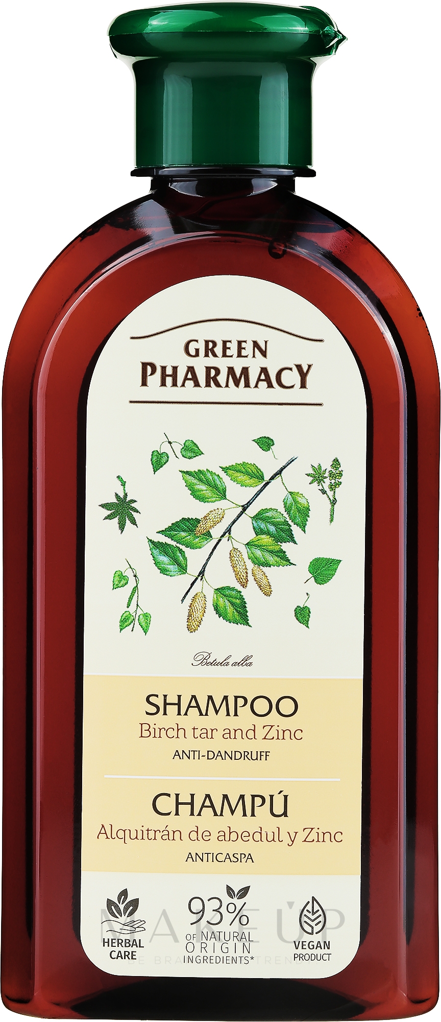 Shampoo gegen Schuppen mit Birkenknospen und Rizinusöl - Green Pharmacy — Bild 350 ml