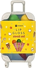 Düfte, Parfümerie und Kosmetik HiSkin Lip Gloss Sweet Set (Lipgloss 3x6ml + Kosmetiktasche 1 St.)  - Gesichtspflegeset