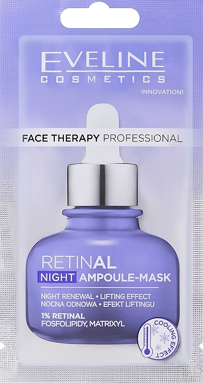 Ampullen-Gesichtscreme für die Nacht - Eveline Face Therapy Retinal Night Ampoule-Mask — Bild N1