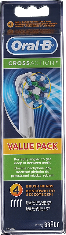 Austauschbare Zahnbürstenköpfe für elektrische Zahnbürste Cross Action EB50 - Oral-B — Bild N1