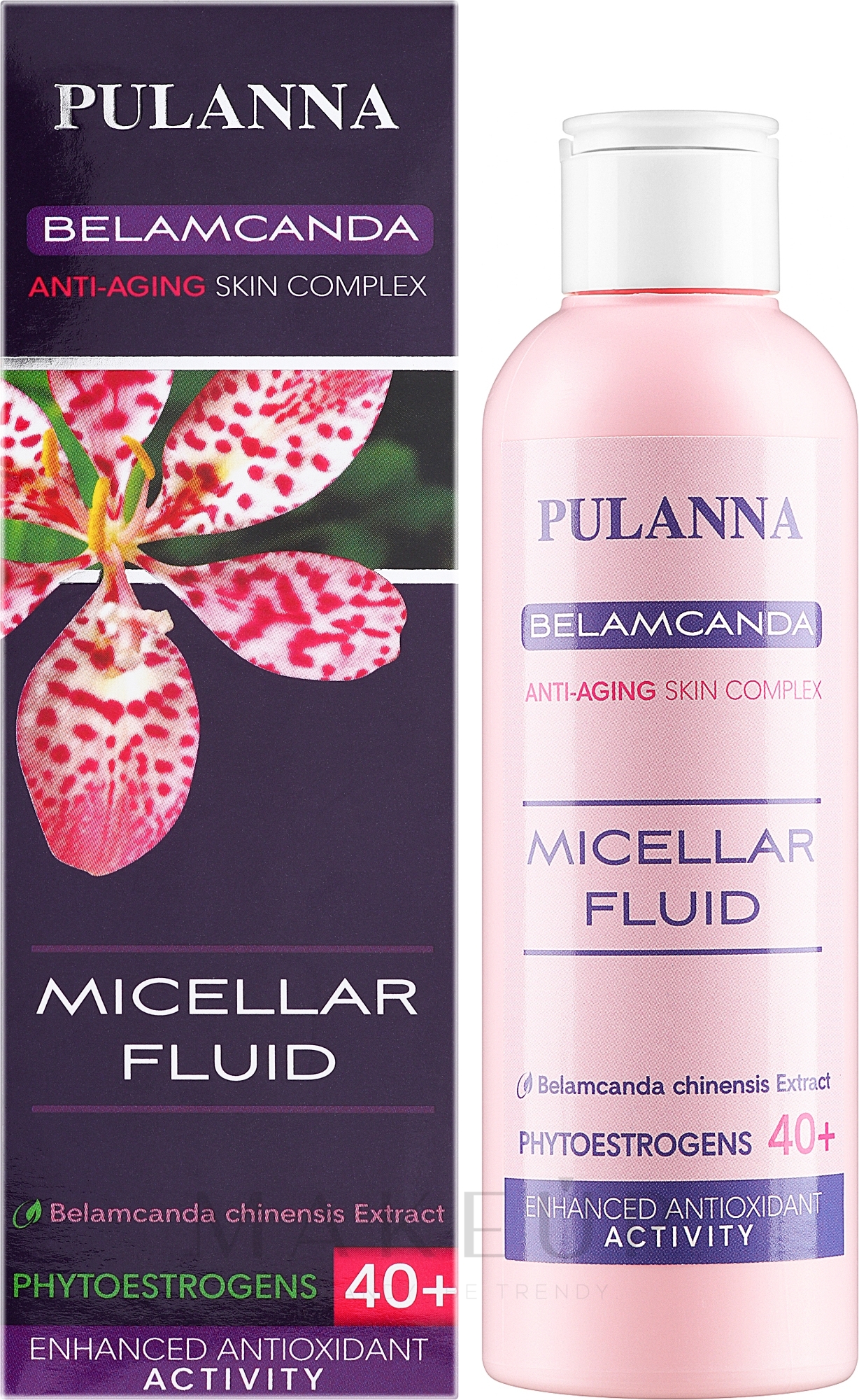 2in1 Mizellenlotion und -tonikum zum Abschminken mit Tigergrasextrakt - Pulanna Belamcanda Micellar Fluid Anti-Aging Skin Complex — Bild 200 ml