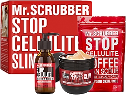 Pflegeset - Mr.Scrubber Stop Cellulite Body (oil/100ml + cr/hot/250g + scrub/200g) — Bild N1