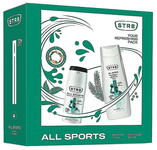 STR8 All Sport (Deospray 150 ml + Duschgel 400 ml) - Set — Bild N1