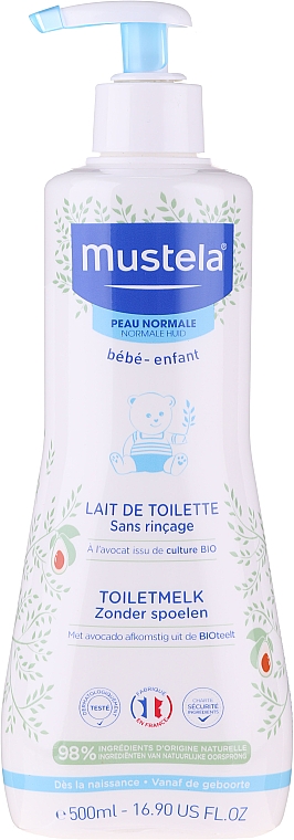 Sanfte spülfreie Gesichtsreinigungsmilch für Babys - Mustela No Rinse Cleansing Milk — Bild N3