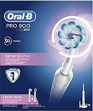 Mundpflegeset - Oral-B Pro 900 Sensi UltraThin D16.524.3U (Elektrische Zahnbürste + Ersatzköpfe für elektrische Zahnbürste 2 St. + Zahnbürsten-Ladegerät 1 St.) — Bild N4